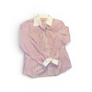 Burberry Red Striped Long Sleeve Shirt